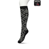 Bonnie Doon Dames Kniekousen Ornament Knee High BP221701 - Jambelles