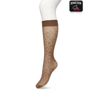 Bonnie Doon Dames Kniekousen Fancy Flower Knee-High BP221803 - Jambelles