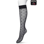 Bonnie Doon Dames Panty Kniekousen Geometric Knee High BP211503 - Jambelles