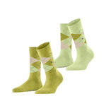 Burlington Dames Sokken Everyday Argyle Sock 2-Pack 22012 - Jambelles