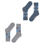 Burlington Dames Sokken Everyday Argyle Sock 2-Pack 22012 - Jambelles
