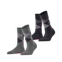 Burlington Dames Sokken Everyday Argyle Sock 2-Pack 22012 - Jambelles