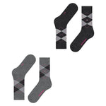 Burlington Dames Sokken Everyday Argyle Sock 2-Pack 22012 - Jambelles