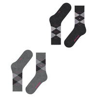 Burlington Dames Sokken Everyday Argyle Sock 2-Pack 22012 - Jambelles