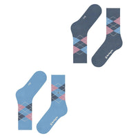 Burlington Dames Sokken Everyday Argyle Sock 2-Pack 22012 - Jambelles