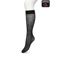 Bonnie Doon Dames Kniekousen Fancy Flower Knee-High BP221803 - Jambelles