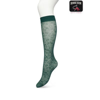 Bonnie Doon Dames Kniekousen Fancy Flower Knee-High BP221803 - Jambelles