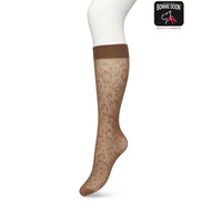 Bonnie Doon Dames Kniekousen Fancy Flower Knee-High BP221803 - Jambelles