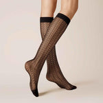 Kunert Dames Kniekousen FINE AJOUR 110500024 - Jambelles