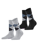Burlington Dames Sokken Everyday Argyle Sock 2-Pack 22012 - Jambelles