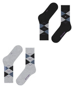 Burlington Dames Sokken Everyday Argyle Sock 2-Pack 22012 - Jambelles