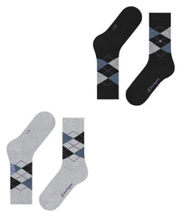 Burlington Dames Sokken Everyday Argyle Sock 2-Pack 22012 - Jambelles
