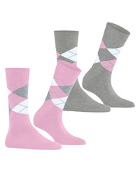 Burlington Dames Sokken Everyday Argyle Sock 2-Pack 22012 - Jambelles