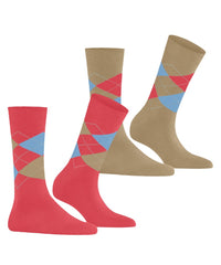 Burlington Dames Sokken Everyday Argyle Sock 2-Pack 22012 - Jambelles