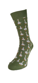 FunnyGooseSockBT991140_LWGreenLaurelWreathGreen_1