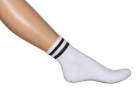 Bonnie Doon Dames Sneakersokken Sports Stripe Quarter BN941126 - Jambelles