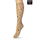 Bonnie Doon Dames Panty Kniekousen English Flower Knee High BP211502 - Jambelles