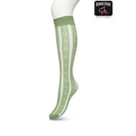 Bonnie Doon Dames Panty Kniekousen Flower Stripe Knee-High BP221804 - Jambelles