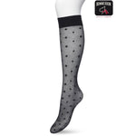 Bonnie Doon Dames Panty Kniekousen Geometric Knee High BP211503 - Jambelles