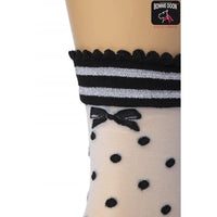 Bonnie Doon Dames Pantysokjes Little Bow with Dots Sock BP211111 - Jambelles
