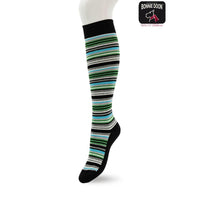 Bonnie Doon Dames Sokken Funky Stripes Knee-High BP231505 - Jambelles