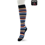 Bonnie Doon Dames Sokken Funky Stripes Knee-High BP231505 - Jambelles