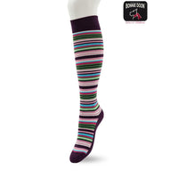 Bonnie Doon Dames Sokken Funky Stripes Knee-High BP231505 - Jambelles