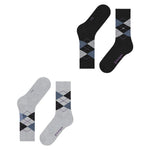 Burlington Dames Sokken Everyday Argyle Sock 2-Pack 22012 - Jambelles