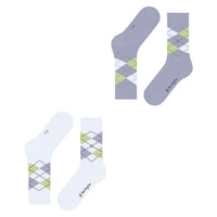 Burlington Dames Sokken Everyday Argyle Sock 2-Pack 22012 - Jambelles