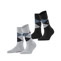 Burlington Dames Sokken Everyday Argyle Sock 2-Pack 22012 - Jambelles