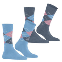 Burlington Dames Sokken Everyday Argyle Sock 2-Pack 22012 - Jambelles