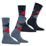 Burlington Dames Sokken Everyday Argyle Sock 2-Pack 22012 - Jambelles