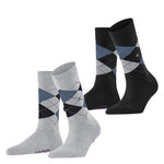 Burlington Dames Sokken Everyday Argyle Sock 2-Pack 22012 - Jambelles