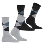 Burlington Dames Sokken Everyday Argyle Sock 2-Pack 22012 - Jambelles
