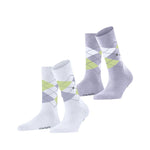 Burlington Dames Sokken Everyday Argyle Sock 2-Pack 22012 - Jambelles