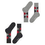 Burlington Heren Sokken Everyday Argyle SO 2-Pack 21102 - Jambelles
