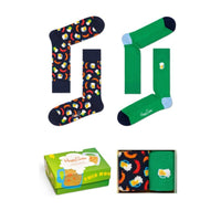 Happy Socks Dames & Heren Fantasie Sokken 2-Pack Beer Socks Gift Set 2P XBEE02 - Jambelles