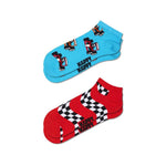Happy Socks Dames & Heren Fantasie Sokken 2-Pack Racing Low Socks P002635 - Jambelles