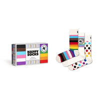 Happy Socks Dames & Heren Fantasie Sokken 3-Pack Pride Socks Gift Set 3P P000557 - Jambelles