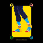 Happy Socks Dames & Heren Fantasie Sokken Beatles Crosswalk Sock BEA01 - Jambelles