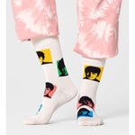 Happy Socks Dames & Heren Fantasie Sokken Beatles Silhouettes Sock BEA01 si - Jambelles