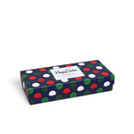 Happy Socks Dames & Heren Fantasie Sokken Big Dot Gift Box 4P XBDO09 - Jambelles