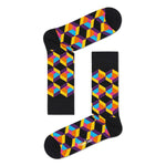 Happy Socks Dames & Heren Fantasie Sokken Optic Square Sock OSQ01 - Jambelles