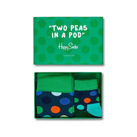 Happy Socks Dames & Heren Fantasie Sokken Two Peas in a Pod Giftbox XPEA02 - Jambelles