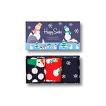 Happy Socks Kinder Sokken 3-Pack Snowman Socks Gift Set 3P XSNO08 - Jambelles
