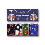 Happy Socks Kinder Sokken 4-Pack Gingerbread Cookies 4P XGCO09 - Jambelles