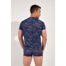 Hom Heren Hemd T-Shirt V Neck Star Island 403109 - Jambelles