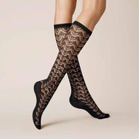 Kunert Dames Kniekousen AJOUR 110237410 - Jambelles