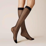 Kunert Dames Kniekousen FINE AJOUR 110500024 - Jambelles