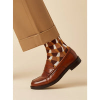 Kunstsokken Dames & Heren Fantasie Sokken Colmn Pattern Ch-Cop - Jambelles